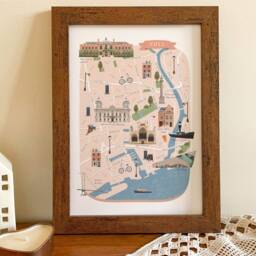 Hull Map, Illustrated Map Of Hull, Poster, Print, Art, Illustration, Gift, Kingston Upon Yorkshire Print - thumbnail 2
