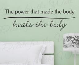 The Power That Made Body Heals Inspirational Home Religious God Bible Vinyl Decoration Quote Large Wall Decal Sticker Art Decor R51 - thumbnail 1