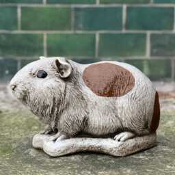 Garden Guinea Pig Sculpture Concrete Figurine Pet Statue Stone Animal Memorial Decoration Cement Rodent Ornament Pig Lover Gift - thumbnail 2