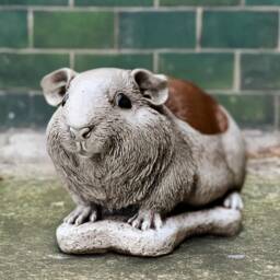 Garden Guinea Pig Sculpture Concrete Figurine Pet Statue Stone Animal Memorial Decoration Cement Rodent Ornament Pig Lover Gift - thumbnail 1