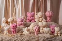 Handmade Soy Wax Candle Rose Bear, Bouquet, Angel - Home Decor