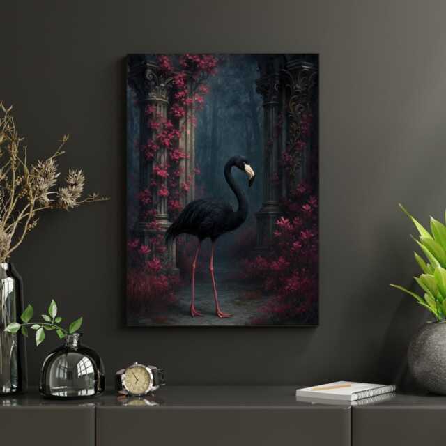 Jerry The Flamingo Poster - Sleep Token Inspired Art Print Dark Wall UK Music-Inspired Home Decor
