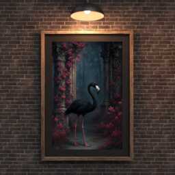 Jerry The Flamingo Poster - Sleep Token Inspired Art Print Dark Wall UK Music-Inspired Home Decor - thumbnail 2