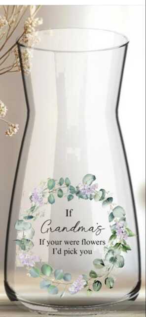 Personalised Mother's Day Vase Mum, Nan, Grandma Present, Personalised Vase, Birthday Gift - image 1