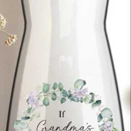 Personalised Mother's Day Vase Mum, Nan, Grandma Present, Personalised Vase, Birthday Gift - thumbnail 2