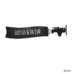 Child Chalkboard Sticker Plane With Banner Wall Decals Black Pictures Table Foil Children Tattoos Kids Illustration Diy - thumbnail 3