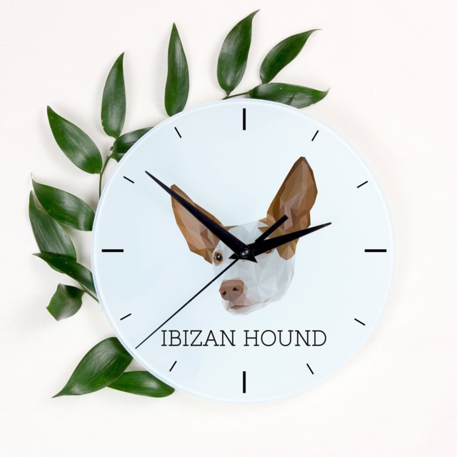 A Clock With A Ibizan Hound Dog. New Collection The Geometric Dog - image 1