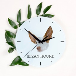 A Clock With A Ibizan Hound Dog. New Collection The Geometric Dog