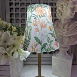 Beautiful Peach Floral Design Decoupaged Usb Rechargeable Table Lamp. Indoor/Outdoor Cordless Four Stand Colours - thumbnail 4