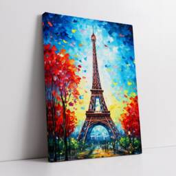 Eiffel Tower Paris France Starry Night Painting Van Gogh Wall Art, Framed Canvas Poster Print, Home Kitchen Office Room Decor, Gifts - thumbnail 2