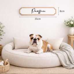 Custom Pet Name Plaque - Bed Corner Decor Modern Minimal Wall Gift - thumbnail 4