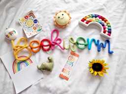 Bookworm Knitted Wire Sign - Reading Corner Wall Hanging- Nook- Story L Book Nook Word - thumbnail 1