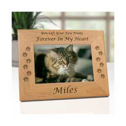 Custom Cat Memorial Photo Frame - Personalized Pet Loss Remembrance Gift For Grieving Kitty Owners