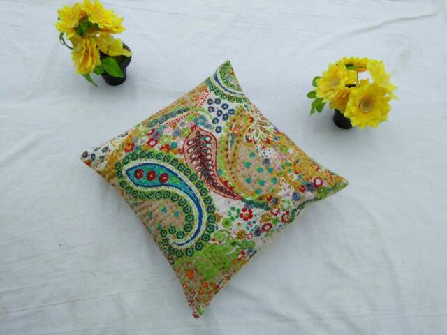 Paisley Pattern Multicolor Cushion Cover Pillowcase, Pillow Size-16x16 - image 1