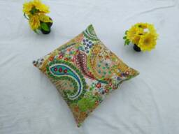 Paisley Pattern Multicolor Cushion Cover Pillowcase, Pillow Size-16x16 - thumbnail 1