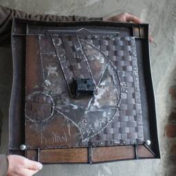 Handcrafted Square Metal Wall Clock Industrial Geometric Oak Decor By The Steel Style Things - thumbnail 4