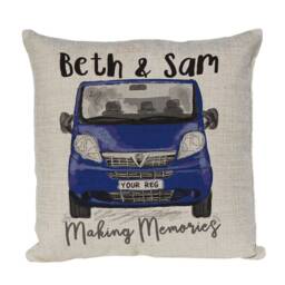 Personalised Camper Van Cushion Cover, Choice Of Colours By Inspired Creative Design - thumbnail 2