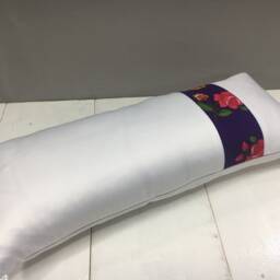 Floral Ikat Pillow Cover, Hand Dyed Replica - 10x24 - thumbnail 4