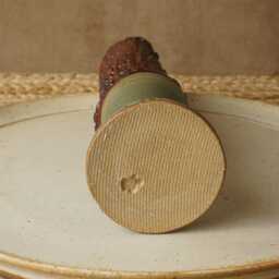 Handmade Ikebana Vase. Red Green Crocodile Skin G2087 - thumbnail 4