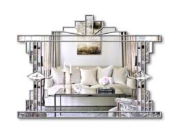 British Handmade Art Deco Over Mantle Wall Mirror - Melody - thumbnail 1