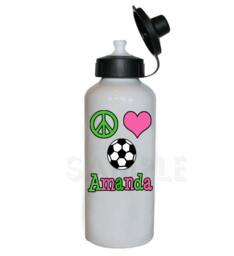 Personalized Soccer Pillow Case, Peace Love Design - thumbnail 2