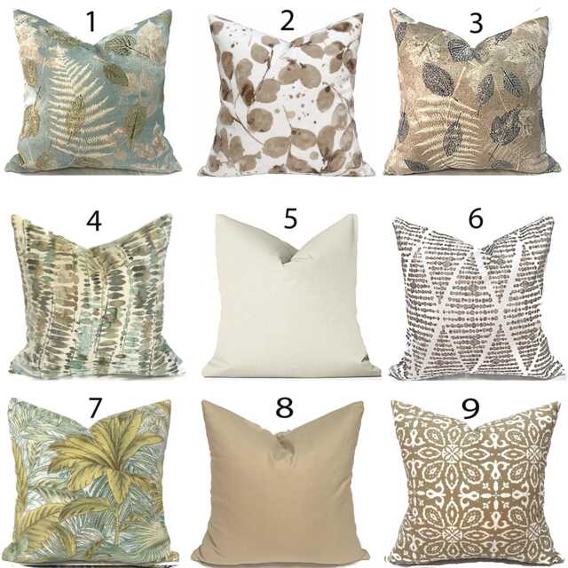 Outdoor Pillow Cover With Zippers, Easy To Use & Washable, Pick Your Favorite Tans Neutrals - image 1