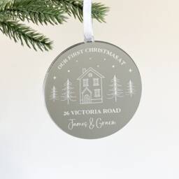 First Christmas in Our New Home Bauble - Personalised Xmas Tree Decoration Couple Keepsake - thumbnail 2
