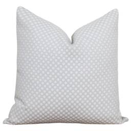 Cream Dot Pillow Cover Textured White Covers Designer Pillows Neutral Throw Custom - Kristen - thumbnail 3
