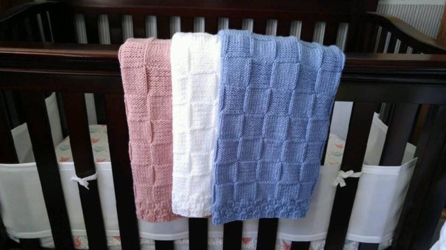 Hand Knitted Baby Blanket, in A Variety Of Colors - image 1