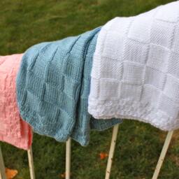 Hand Knitted Baby Blanket, in A Variety Of Colors - thumbnail 3