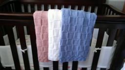 Hand Knitted Baby Blanket, in A Variety Of Colors - thumbnail 1