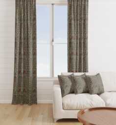 Custom Made William Morris Snakeshead Mocha Blackout/Lining Curtains Pinch /Triple/Double Pleat - thumbnail 1