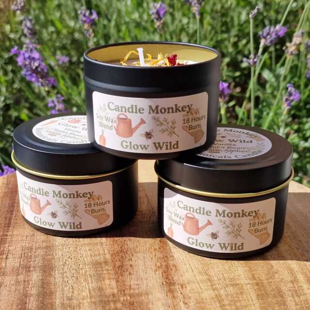Glow Wild Vanilla Tonka Amber Candle Gardener's Gift Indoor Or Outdoor - image 1