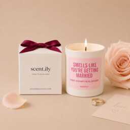 Bride To Be Candle - Personalised Wedding Gift For Wife Fiance Big Day Celebration Custom Message Soy Wax Keepsake