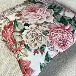 "Vintage Floral Fabric Cushion ""Temple Garden" - thumbnail 3