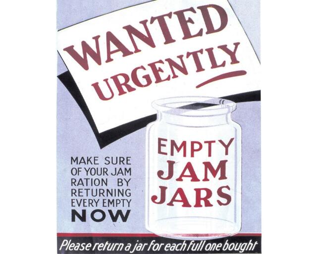 World War Propaganda Wanted Empty Jars Vintage Advertising Enamel Metal Tin Sign Wall Plaque