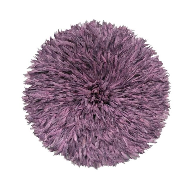 Juju Hat Dusty Purple- Original & Authentic From Cameroon - Full Feather Wall Accessory Contemporary Interior - image 1