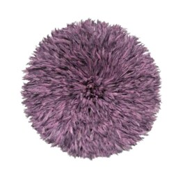 Juju Hat Dusty Purple- Original & Authentic From Cameroon - Full Feather Wall Accessory Contemporary Interior - thumbnail 1