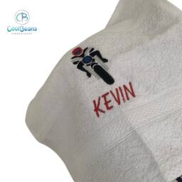 Motorbike Towel - Personalised Face Cloth/Hand Bath = Embroidered - thumbnail 3