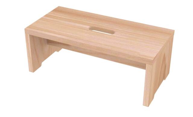 Wide Stool Made Of Wood, Hardwood, Beech, Stable & Tip-Proof, Oiled New - image 1