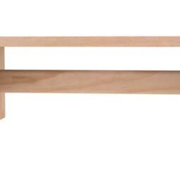 Wide Stool Made Of Wood, Hardwood, Beech, Stable & Tip-Proof, Oiled New - thumbnail 2