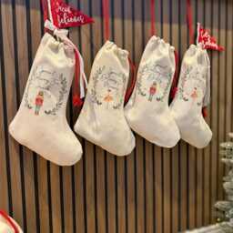 Personalised Christmas Sack, Stocking & Mug Set, Nutcracker Or Fairy Design, Matching Family Gifts, Linen Santa Sack With Name - thumbnail 3