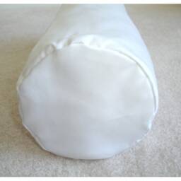 "White Bolster Pillow Cylinder Cover Only All Sizes Round Ended End Cushion Sham Case 4"" 6"" 8"" 9"" 10"" 12" - thumbnail 3