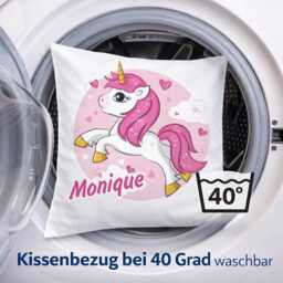 Personalized Unicorn Pillow With Name, Pink, For Girls, Back To School, School Cone, Children's Room Decoration, Birthday - thumbnail 3