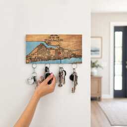 Home Address Key Rack, First Gift, Magnetic Map Organizer - thumbnail 1