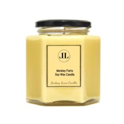 Monkey Farts Banana Scented Candle, Fruity Yellow Soy Candles