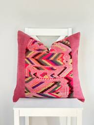 Vintage Embroidered Silk Textile Ethnic Piece Of Tradition Costume Pillow Cover