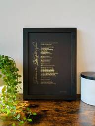 Favourite Poem, Vows Or Text - Custom Metallic Foil Print Gold, Silver Wedding, Birthday, Anniversary, Christmas A4 & A3 - thumbnail 1