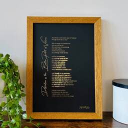 Favourite Poem, Vows Or Text - Custom Metallic Foil Print Gold, Silver Wedding, Birthday, Anniversary, Christmas A4 & A3 - thumbnail 3