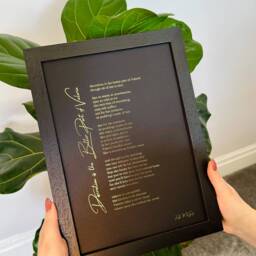 Favourite Poem, Vows Or Text - Custom Metallic Foil Print Gold, Silver Wedding, Birthday, Anniversary, Christmas A4 & A3 - thumbnail 2